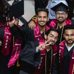 Graduates after the Ceremony